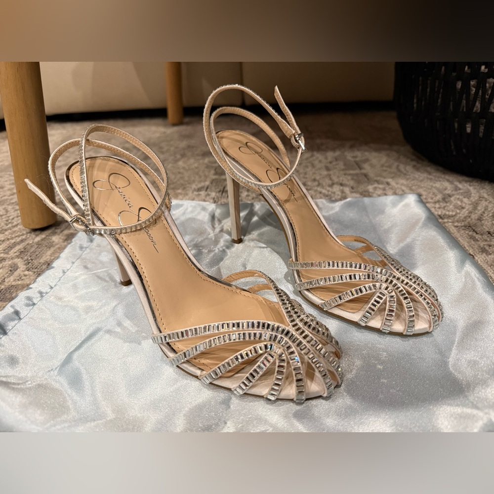 Jessica Simpson Silver Strappy Heels